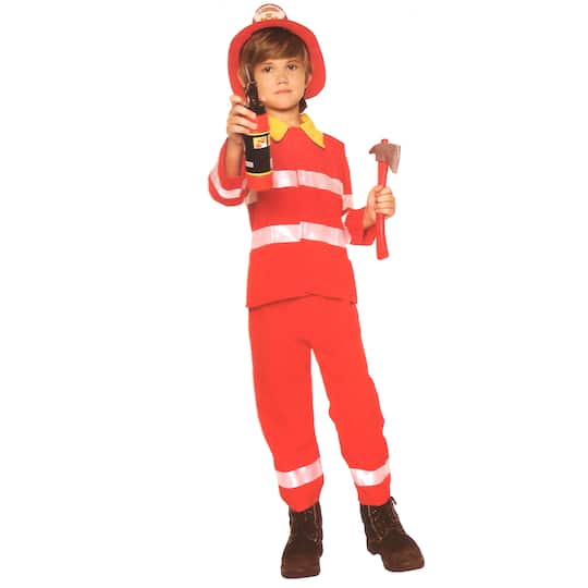 Medium Red Firefighter Child Costume